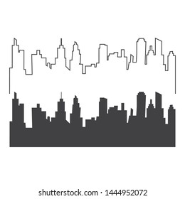 city skyline vector silhouette illustration