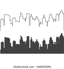 city skyline vector silhouette illustration