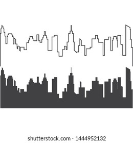 city skyline vector silhouette illustration