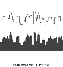 city skyline vector silhouette illustration