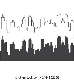 city skyline vector silhouette illustration
