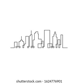 City Skyline Vector Silhouette Illustration Stock Vector (Royalty Free ...