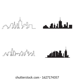 city skyline vector silhouette illustration