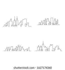 city skyline vector silhouette illustration