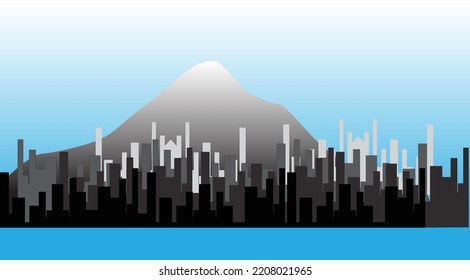 city skyline vector, skyscrapers, EPS 10.