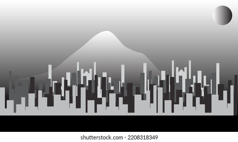 city skyline vector, skyscrapers, EPS 10.