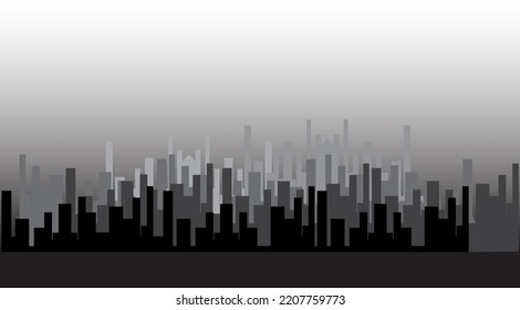 city skyline vector, city skyscrapers, panorama, EPS 10.