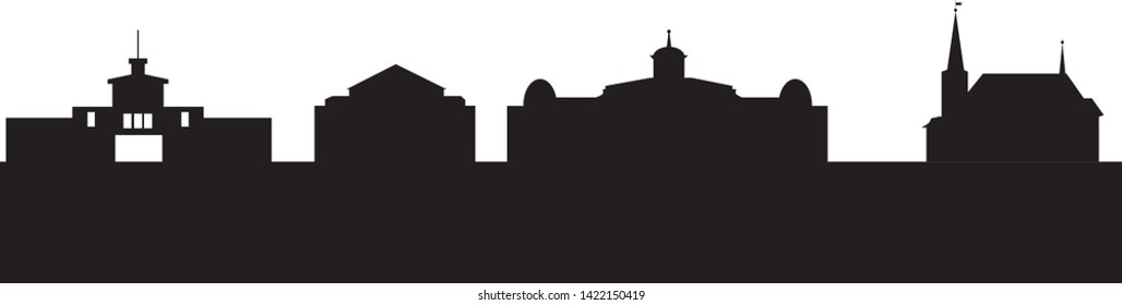 city skyline of Weimar in germany