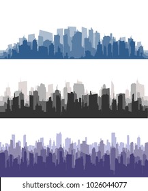 City Skyline.City building silhouette. Cityscape background vector.Set of vector city silhouette and elements for design.