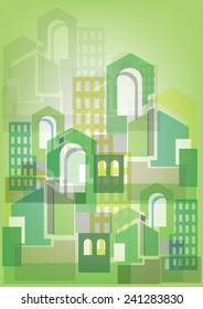 City Skylines background. Vector illustration