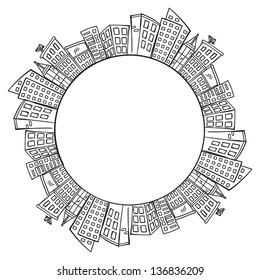 City Skylines Copy Space Stock Vector (Royalty Free) 136836203 ...