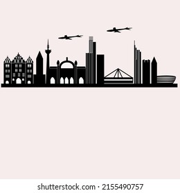 City Skylines of Frankfurt, Germany