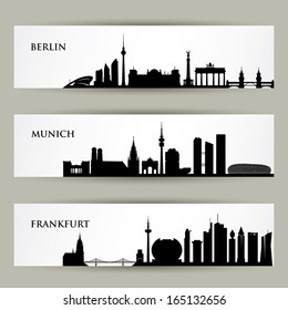 City skylines in Germany - vector illustration