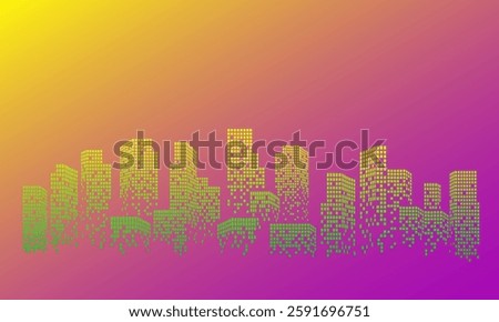 City skyscraper abstract background, futuristic backdrop