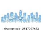 City skyscraper abstract modern background, futuristic digitalization concept.