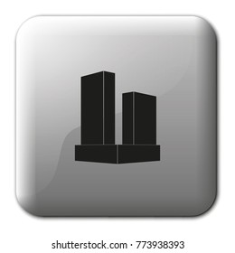 City skyscraper flat vector icon.