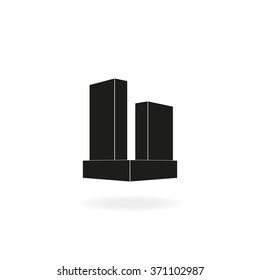 City skyscraper icon. 