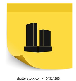 City skyscraper icon. 