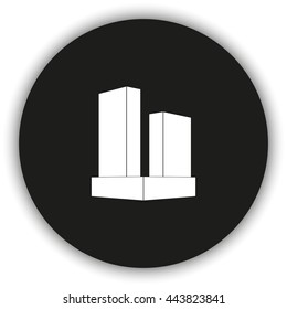 City skyscraper icon. 