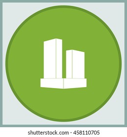 City skyscraper icon. 