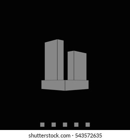 City skyscraper icon. 