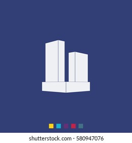 City skyscraper icon. 