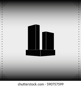 City skyscraper icon. 