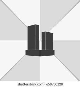City skyscraper icon. 