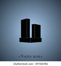 City skyscraper icon. Skyscraper Icon Vector. 