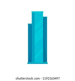 City skyscraper, modern skyline building vector Illustration on a white background