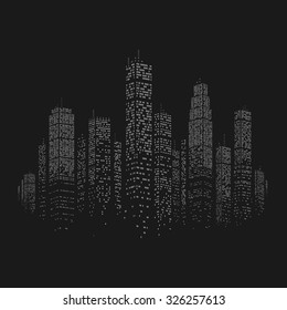 City Skyscraper Vector Background