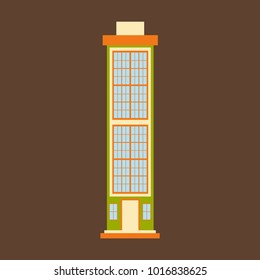 City Skyscraper vector illustration. Building . Urban . Vector design element isolated on background.