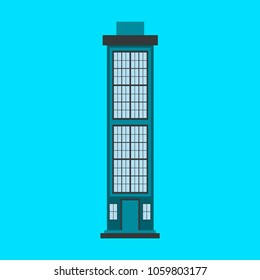 City Skyscraper vector illustration. Building . Urban . Vector design element isolated on background.