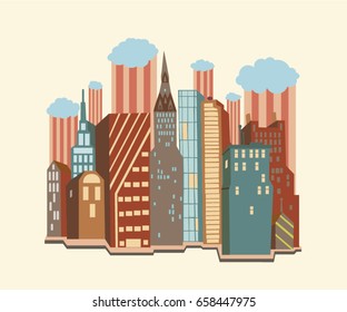 City skyscrapers
