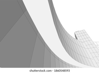 City skyscrapers architecture 3d vector illustration