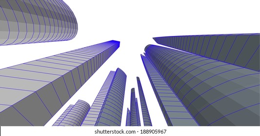city skyscrapers vector