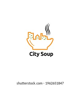 City Soup Logo vector concept, icon, element, and template for company