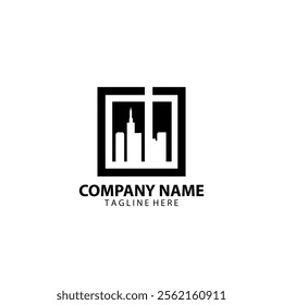 city space logo design vector