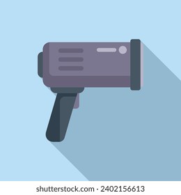 Vector plano del icono del radar de velocidad de la ciudad. Límite antivelocidad. Unidad de seguridad de herramientas