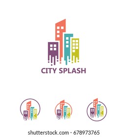 Diseño de plantillas de logotipo de City Splash