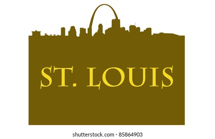 City of St. Louis shopping bag with high-rise buildings skyline