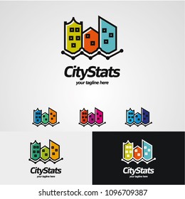 City Stats Logo Designs Template