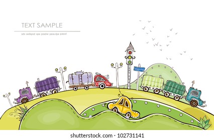 City street background "Happy world" collection