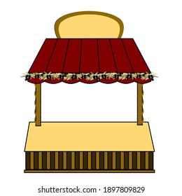 City street cafe. Coffeeshop. Old urbanstyle landscape. Flat design. Vector illustration