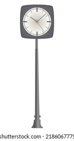 City street clock. vector illustration