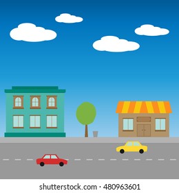City street flat design