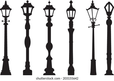 City street lantern set