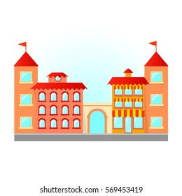 city street, the old town, a European street