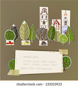 city street and paper background for text