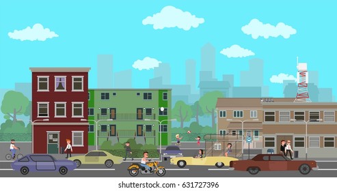 792 City Street Scene Animation Images, Stock Photos & Vectors ...